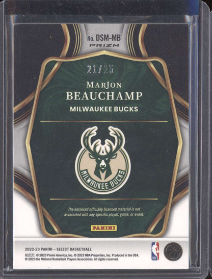 Marjon Beauchamp 2022-23 Panini Select Draft Selections Tie-Dye RC 21/25