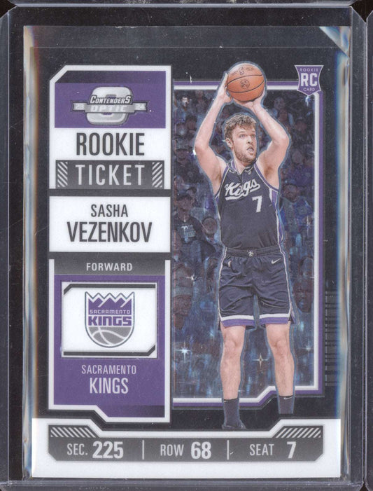 Sasha Vezenkov 2023-24 Panini Contenders Optic Black Stars RC 2/3