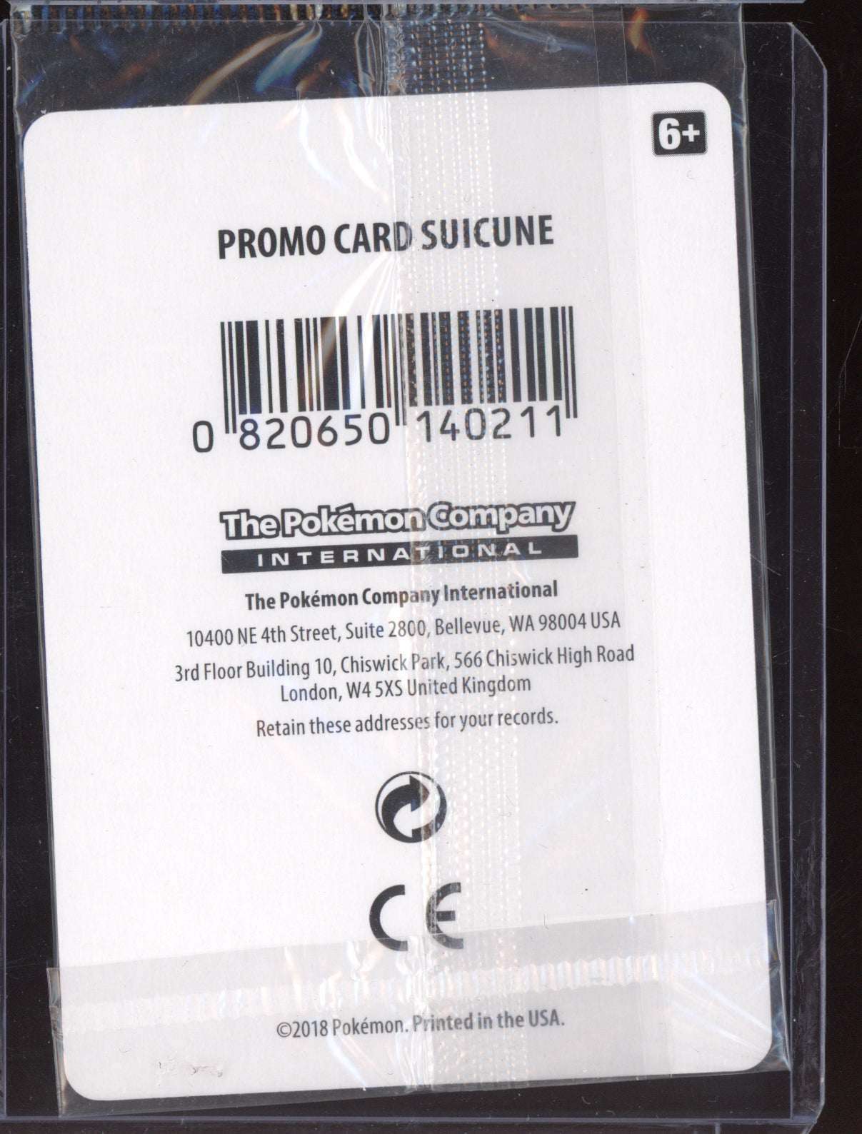 Suicune 2018 Pokemon Lost Thunder Cosmos Sealed 059