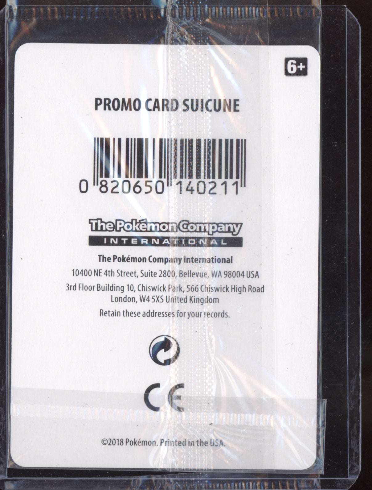 Suicune 2018 Pokemon Lost Thunder Cosmos Sealed 059