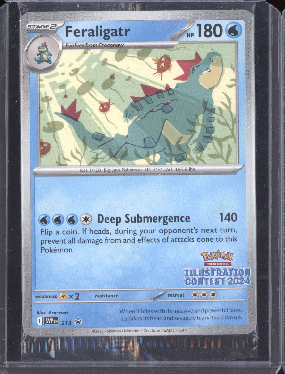 Feraligatr 2025 Pokemon Scarlet & Violet Promo Illustration Contest 213