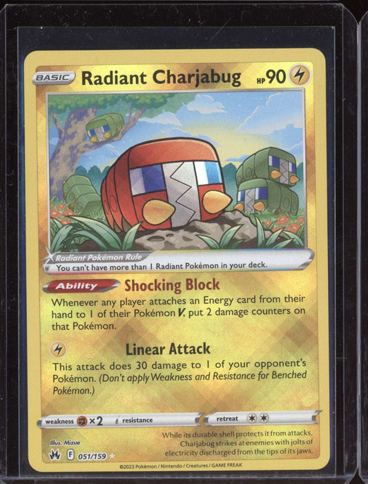 Radiant Charjabug 2023 Pokemon Crown Zenith Radiant Rare 051/159