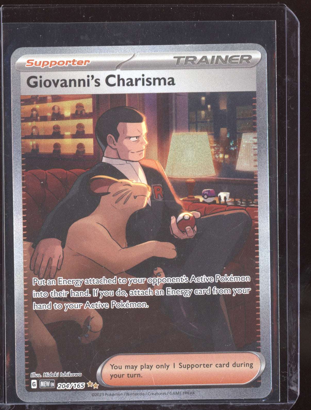 Giovannis Charisma 2023 Pokemon 151 Special Illustration Rare 204/165