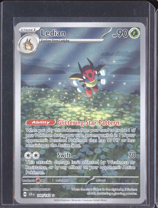 Ledian 2024 Pokemon Stellar Crown Illustration Rare 144/142