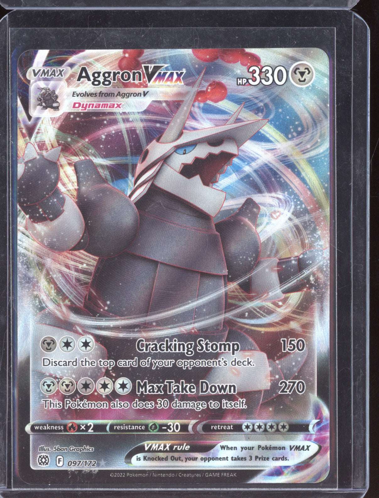 Aggron VMAX 2022 Pokemon Brilliant Stars Holo Rare VMAX 097/172