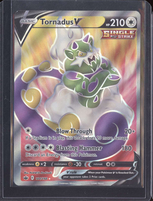 Tornadus V 2021 Pokemon Chilling Reign Ultra Rare 184/198