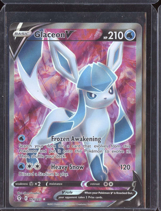 Glaceon V 2021 Pokemon Evolving Skies Ultra Rare 174/203