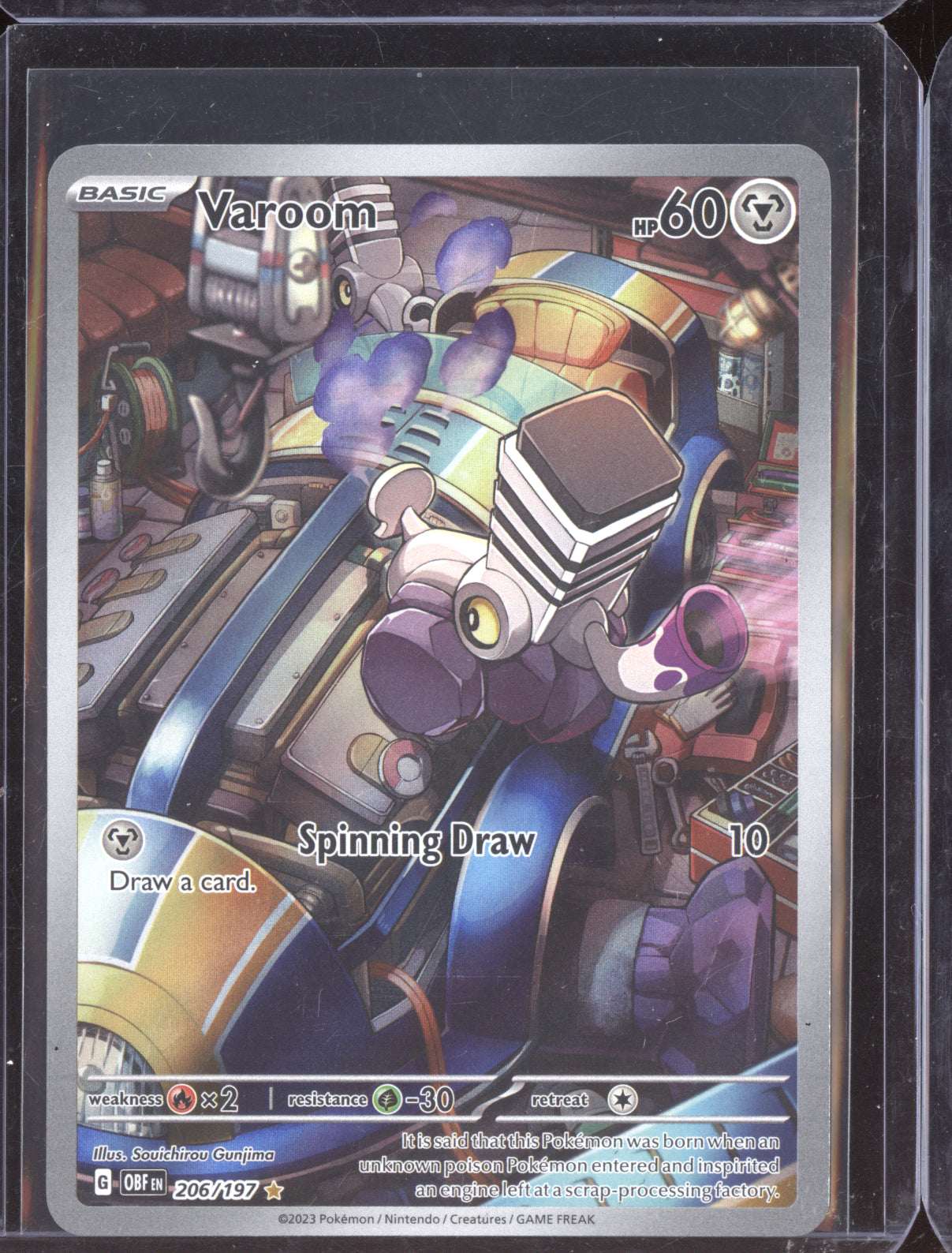 Varoom 2023 Pokemon Obsidian Flames Illustration Rare 206/197