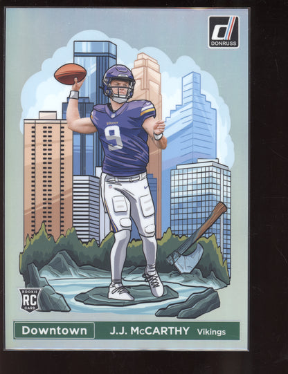 JJ Mccarthy 2024 Panini Donruss Oversized Jumbo Downtown RC
