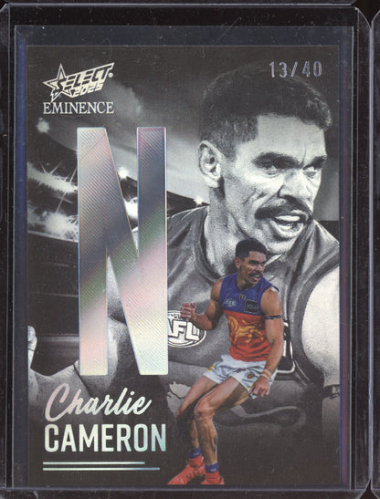 Charlie Cameron 2025 Select Eminence Platinum Nameplate 13/40