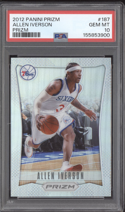 Allen Iverson 2012 Panini Prizm Prizm Silver PSA 10