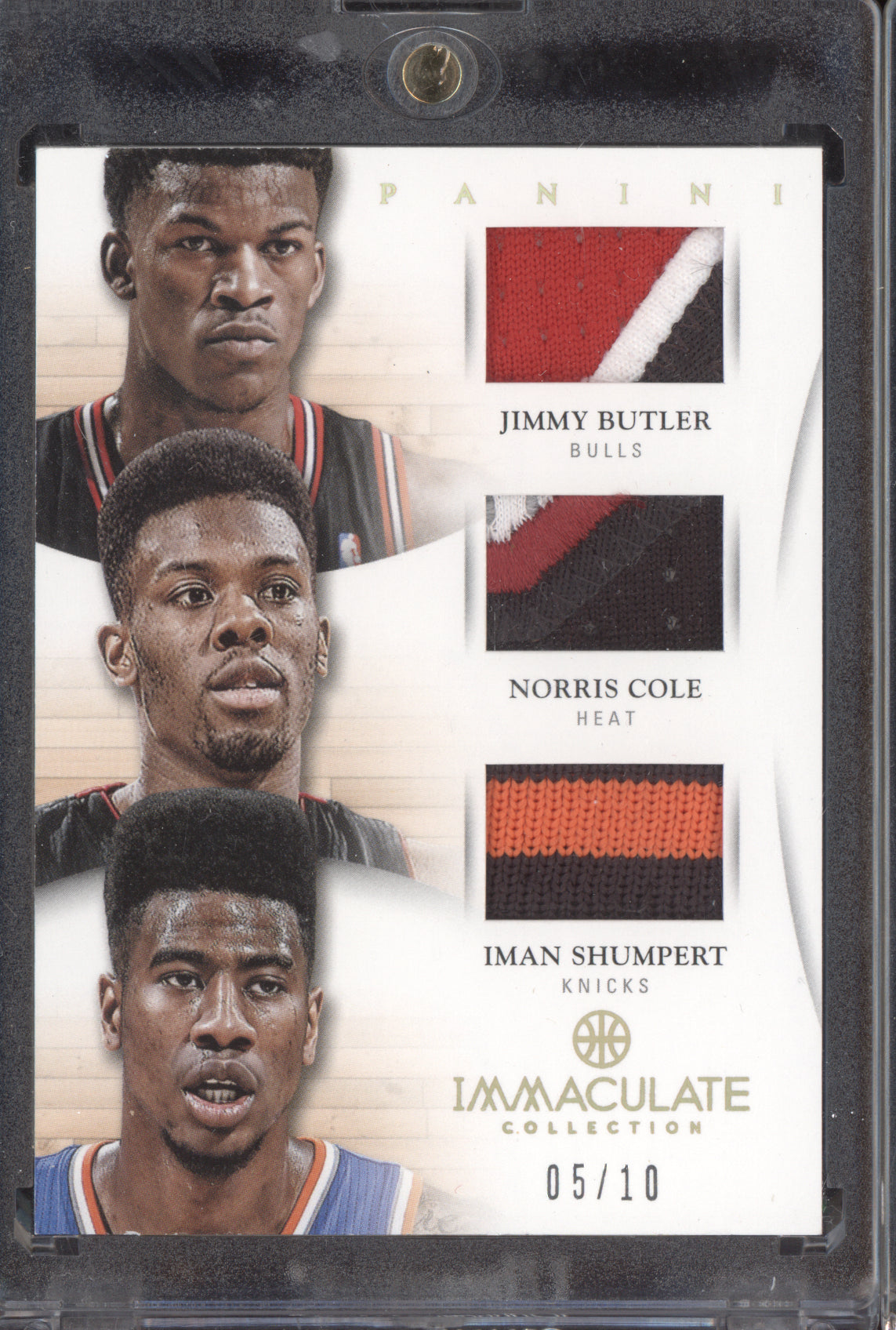 Jimmy Butler/Cole/Shumpert 2012-13 Panini Immaculate Prime Triple Patch RC 05/10