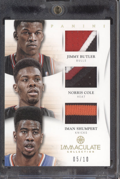 Jimmy Butler/Cole/Shumpert 2012-13 Panini Immaculate Prime Triple Patch RC 05/10