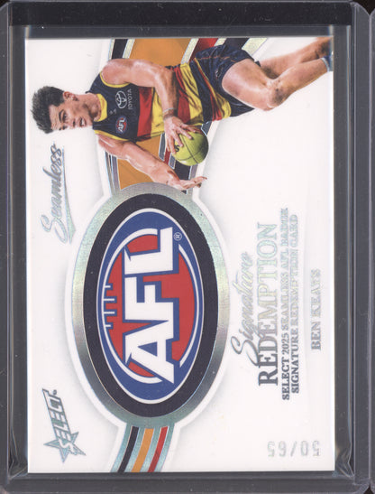 Ben Keays 2025 Select Seamless AFL Badge Signature Redemption 50/65