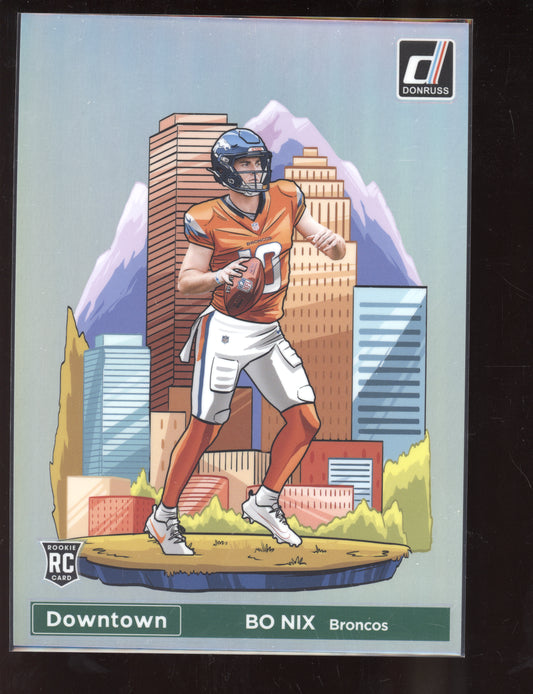 Bo Nix 2024 Panini Donruss Oversized Jumbo Downtown RC