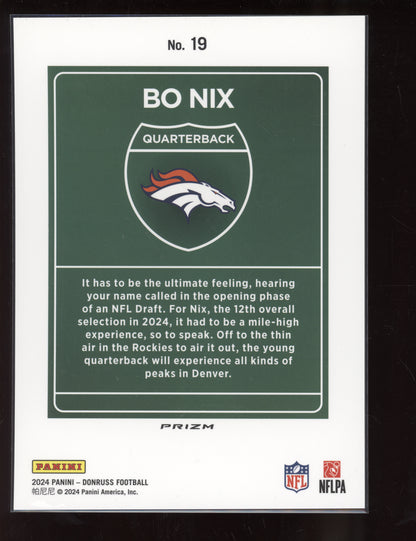 Bo Nix 2024 Panini Donruss Oversized Jumbo Downtown RC