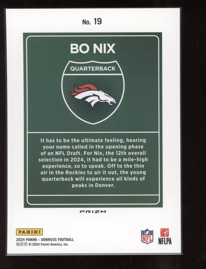 Bo Nix 2024 Panini Donruss Oversized Jumbo Downtown RC