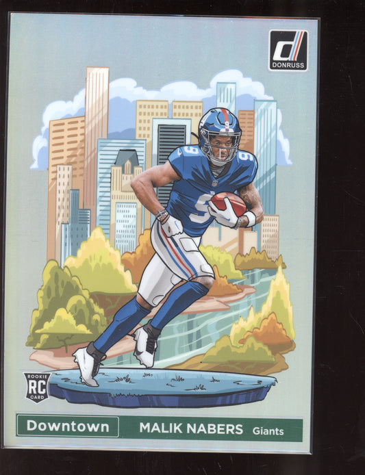 Malik Nabers 2024 Panini Donruss Oversized Jumbo Downtown RC