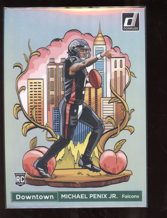 Michael Penix 2024 Panini Donruss Oversized Jumbo Downtown RC