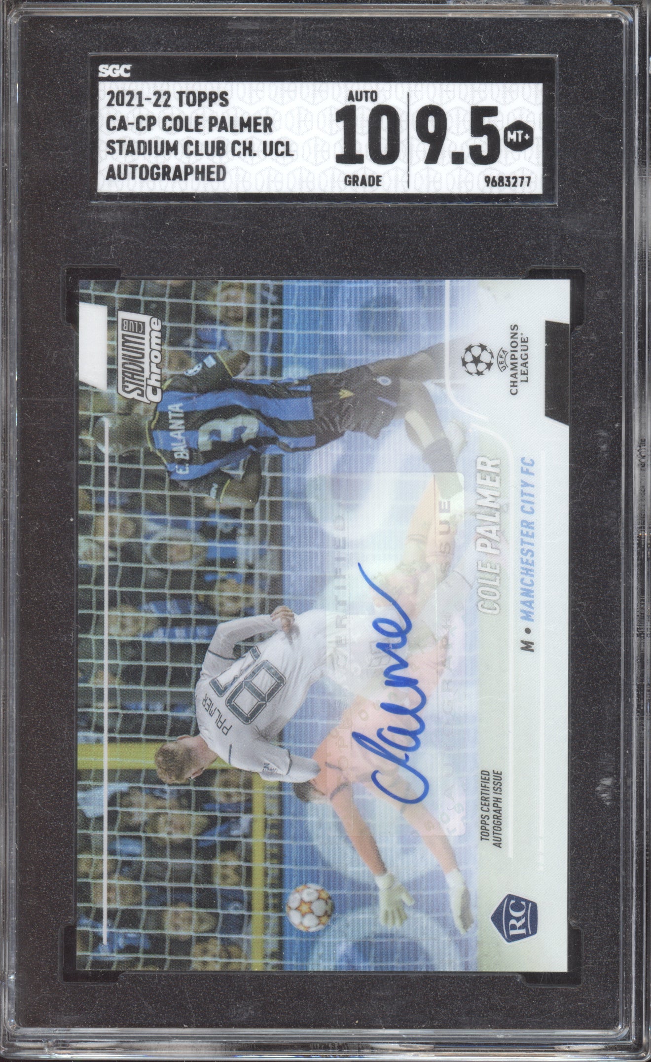 Cole Palmer 2021 Topps Stadium Club Auto RC SGC 9.5/10