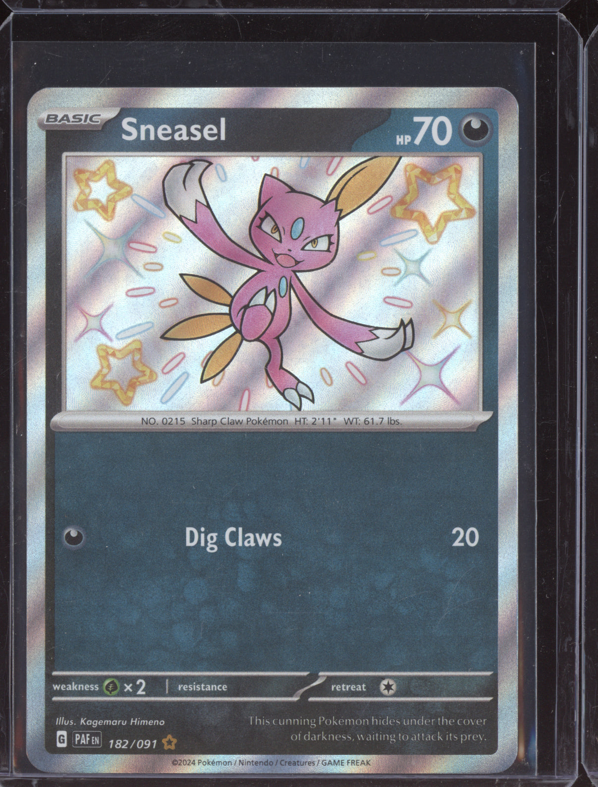 Sneasel 2024 Pokemon Paldean Fates Shiny Rare 182/091