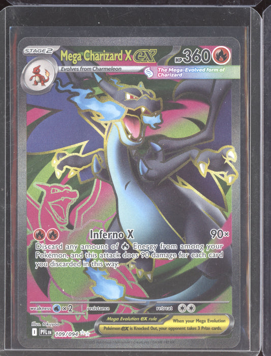 Mega Charizard X ex 2025 Pokemon Phantasmal Flames Ultra Rare 109/094