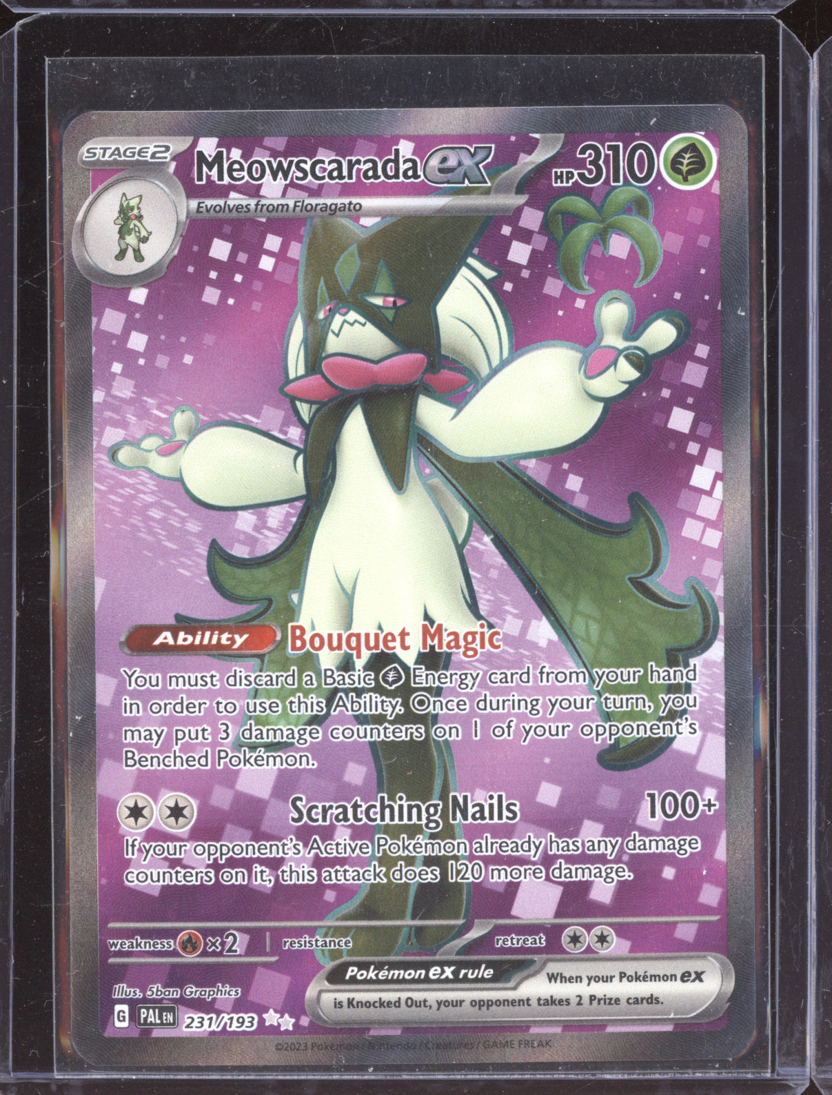 Meowscarada ex 2023 Pokemon Paldea Evolved Ultra Rare 231/193