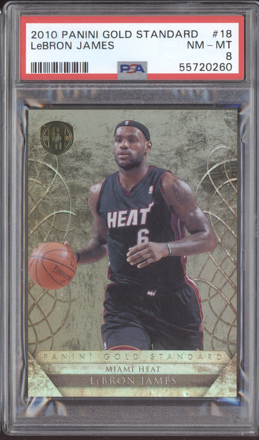 Lebron James 2010 Panini Gold Standard 122/299 PSA 8