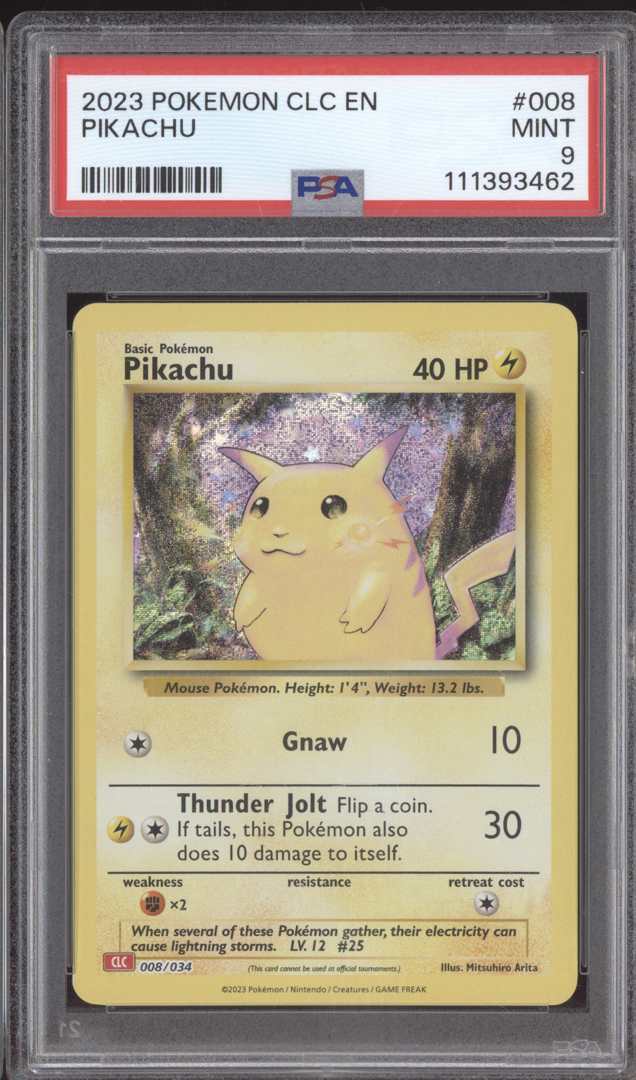 Pikachu 2023 Pokemon Classic Collection 008/034 PSA 9