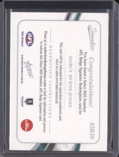 Darcy Byrne-Jones 2025 Select Seamless AFL Badge Signature Redemption 44/65