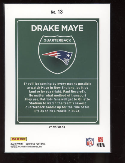 Drake Maye 2024 Panini Donruss Oversized Jumbo Downtown RC