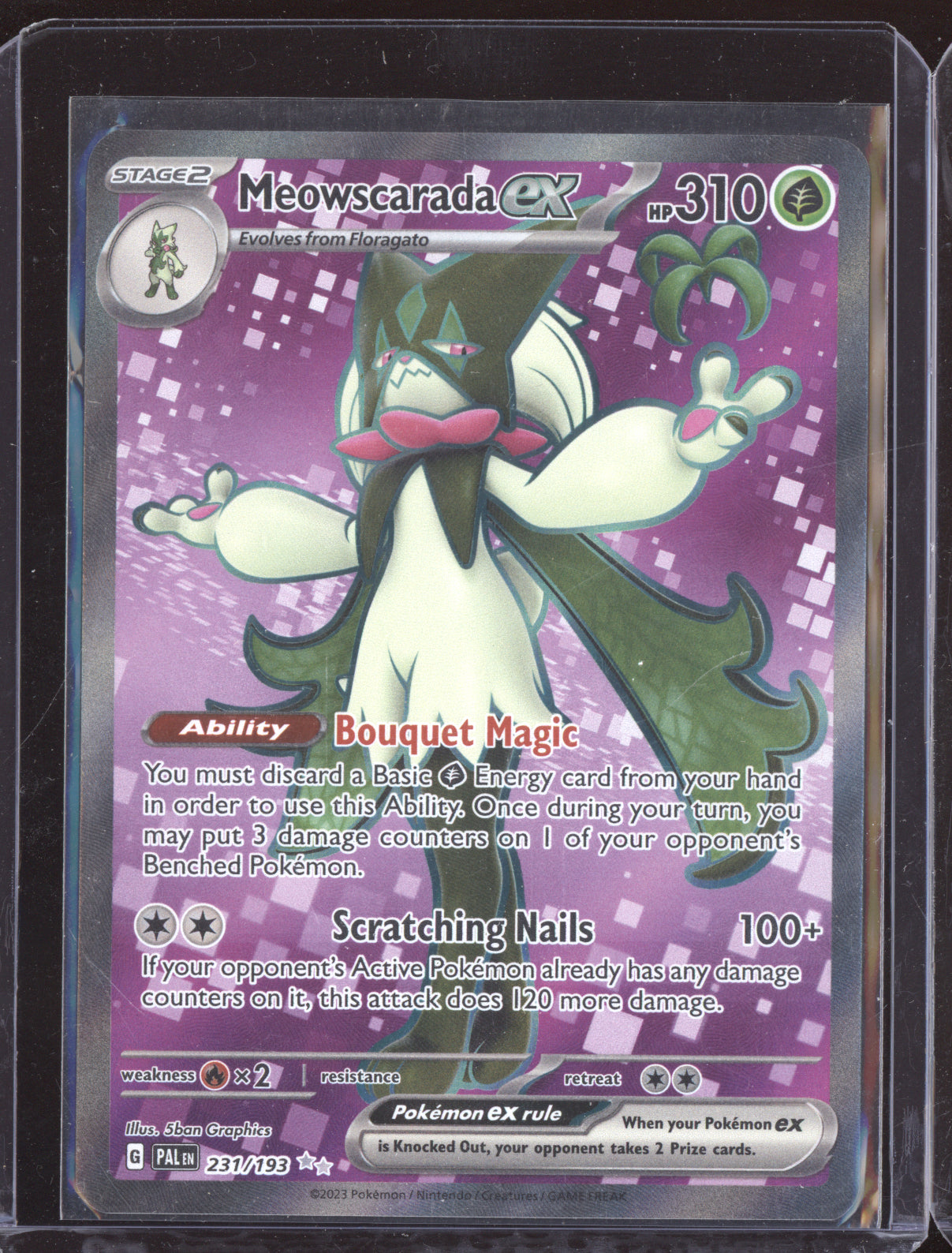 Meowscarada ex 2023 Pokemon Paldea Evolved Ultra Rare 231/193