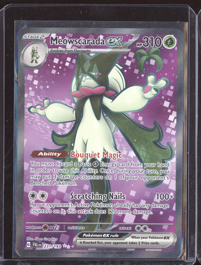 Meowscarada ex 2023 Pokemon Paldea Evolved Ultra Rare 231/193