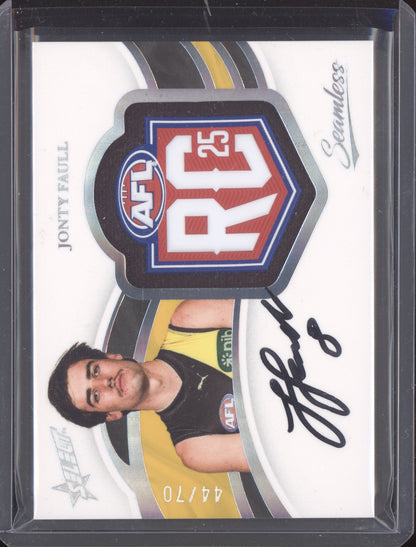 Jonty Faull 2025 Select Seamless Rookie Badge Signature Redemption RC 44/70