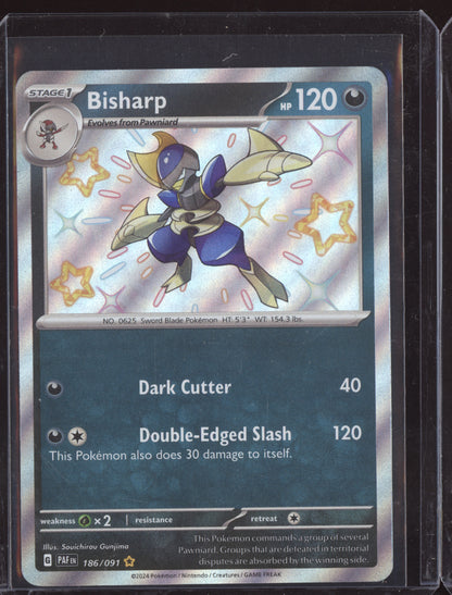 Bisharp 2024 Pokemon Paldean Fates Shiny Rare 186/091