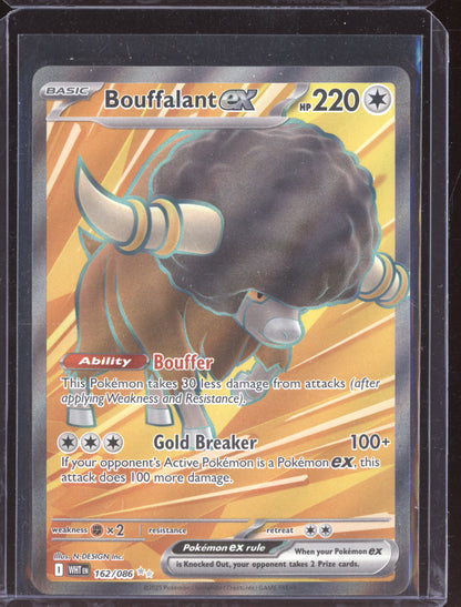 Bouffalant ex 2025 Pokemon White Flare Ultra Rare 162/086