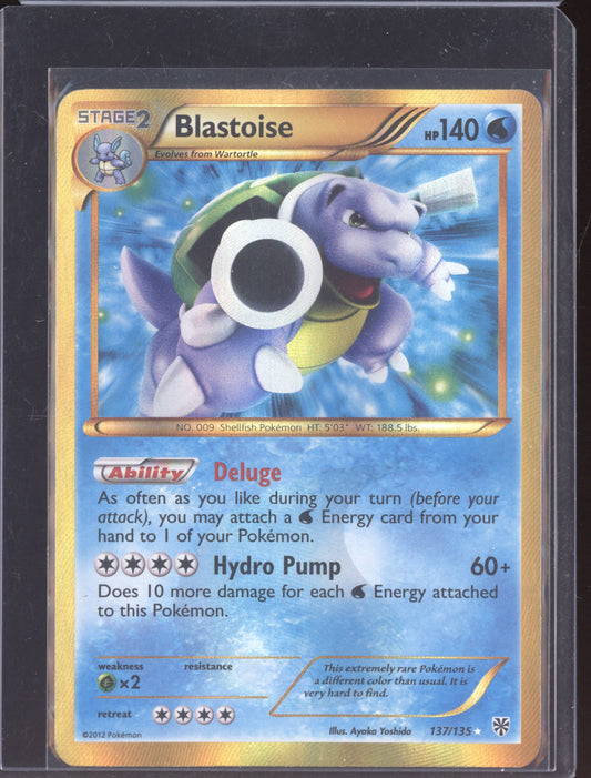 Blastoise 2013 Pokemon Plasma Storm Rare Secret 137/135