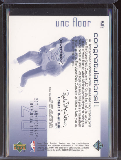 Michael Jordan 2001 Upper Deck Ovation MJ UNC Memorabilia