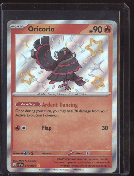 Oricorio 2024 Pokemon Paldean Fates Shiny Rare 113/091