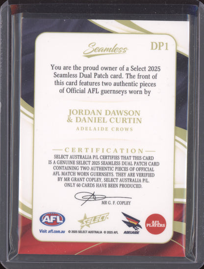 Jordan Dawson Daniel Curtin 2025 Select Seamless Dual Patch 45/60
