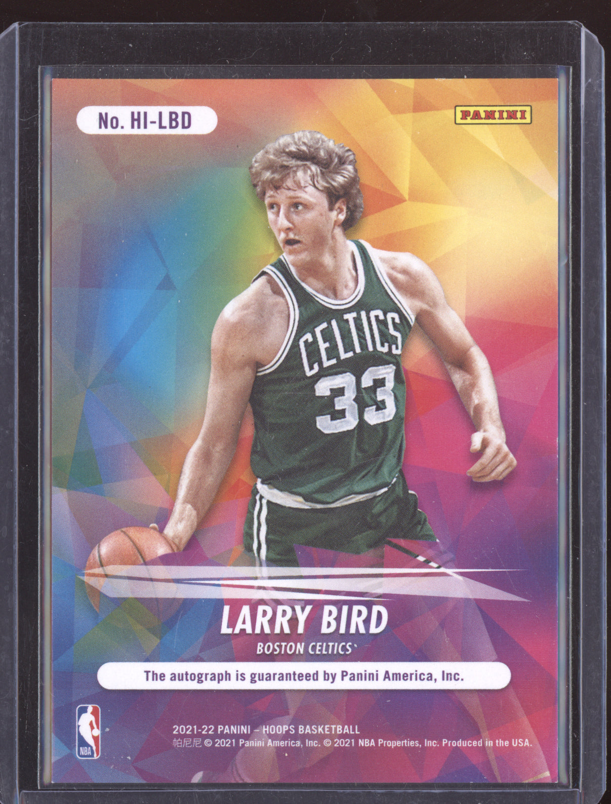 Larry Bird 2021 Panini Hoops Hoops Ink Auto