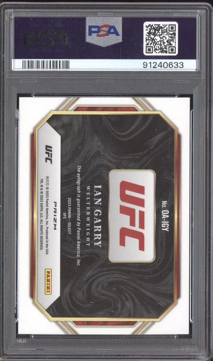 Ian Garry 2023 Panini Select UFC Octagon Signature Auto PSA 9