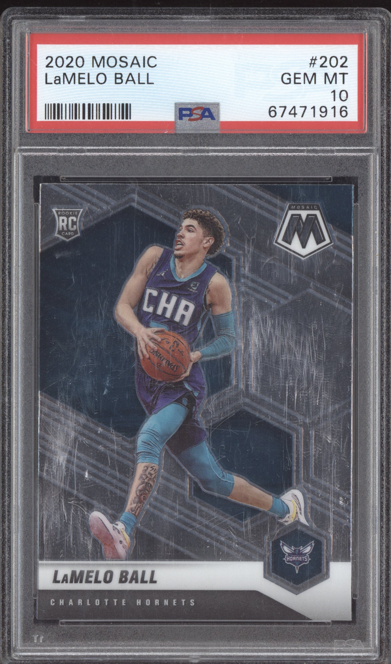Lamelo Ball 2020 Panini Mosaic RC PSA 10
