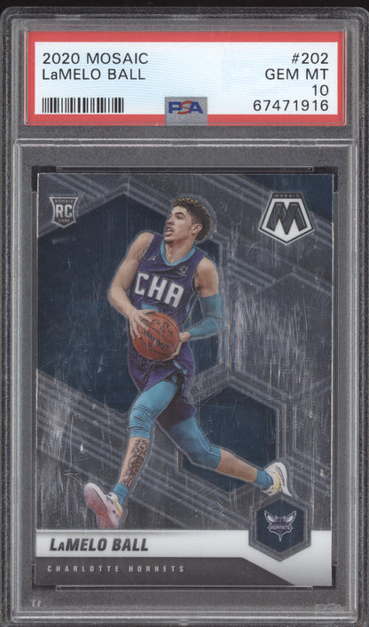 Lamelo Ball 2020 Panini Mosaic RC PSA 10