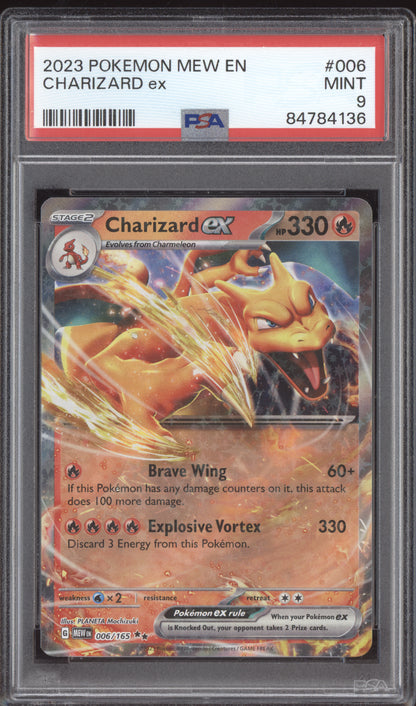 Charizard EX 2023 Pokemon MEW EN - 151 006/165 PSA 9