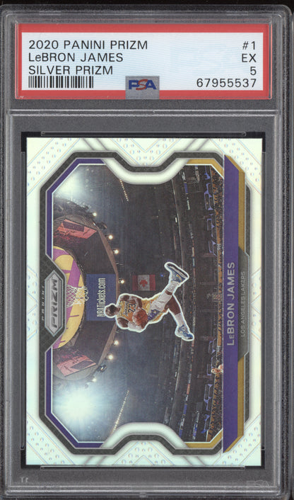 LeBron James 2020-21 Panini Prizm Silver PSA 5