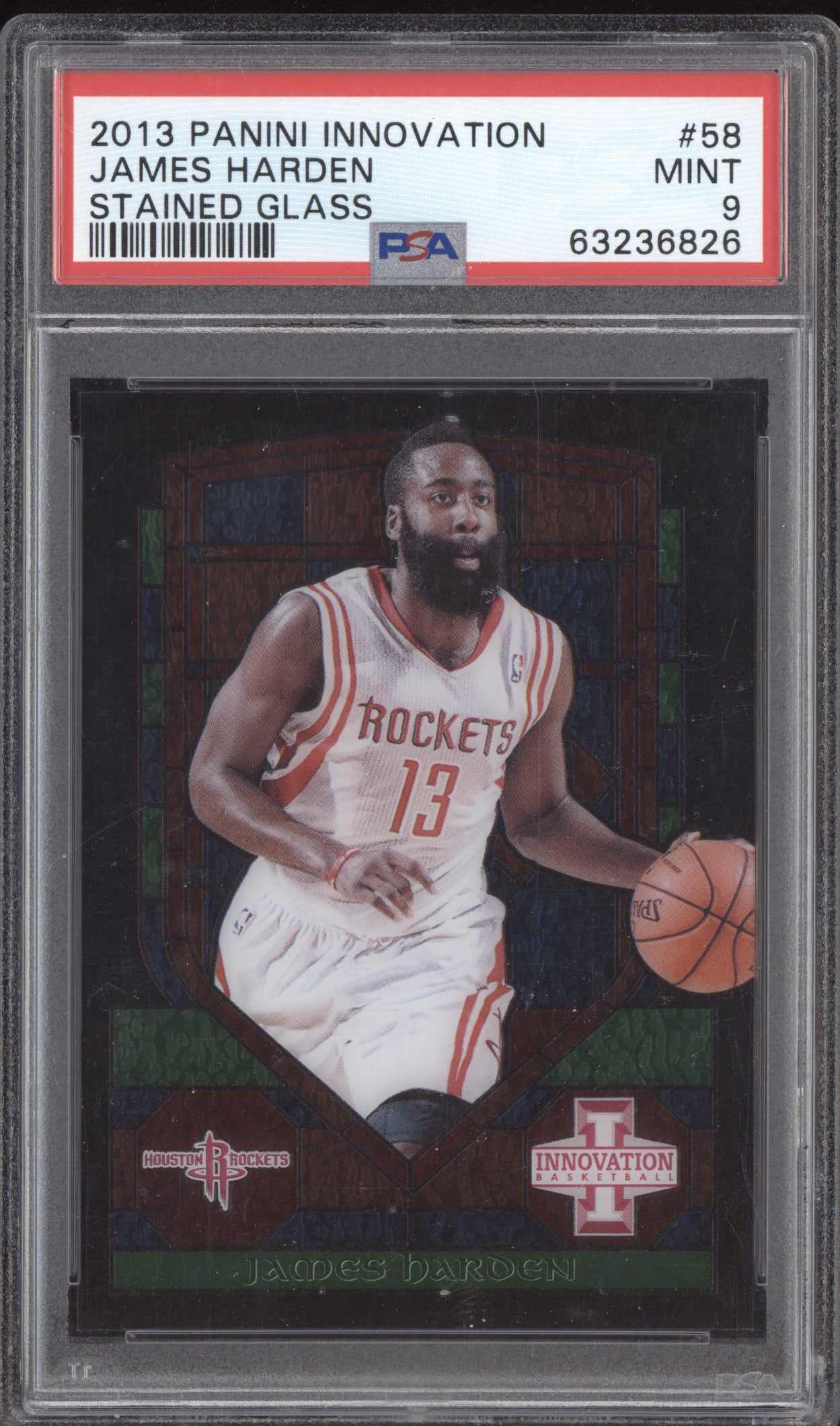 James Harden 2013-14 Panini Innovation Stained Glass PSA 9