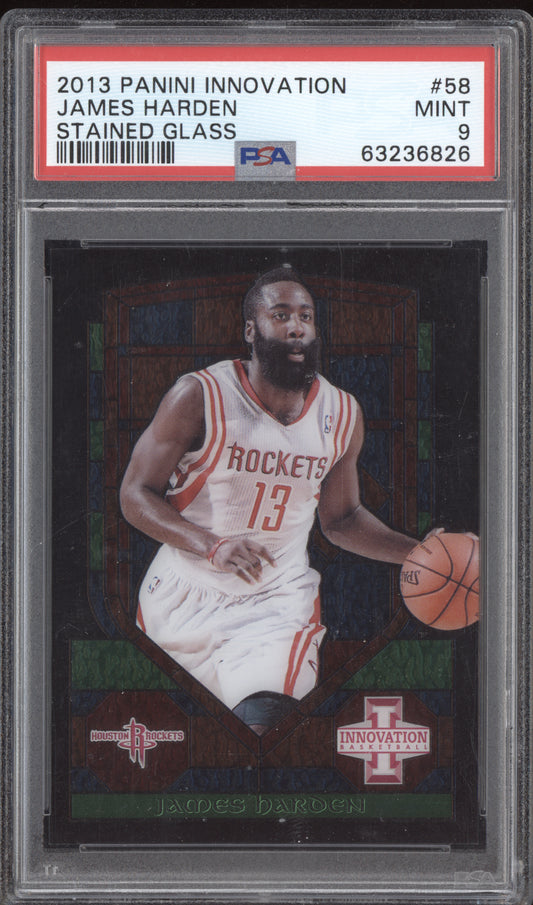 James Harden 2013-14 Panini Innovation Stained Glass PSA 9