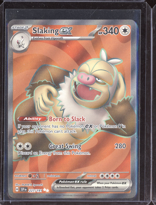 Slaking ex 2024 Pokemon Surging Sparks Ultra Rare 227/191