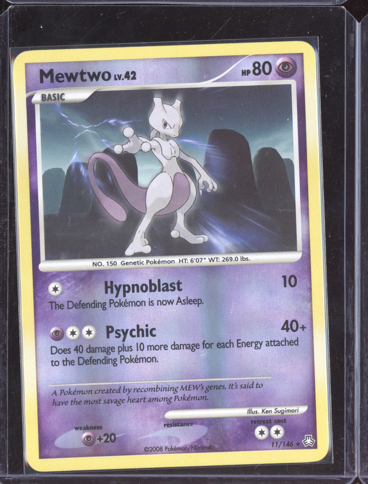 Mewtwo Pokemon Legends Awakened LA 2008 Rare Holo 11/146